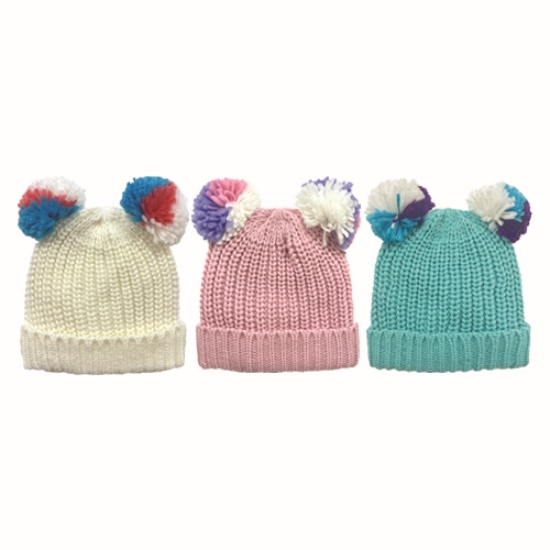Baby pom pom hats wholesale outlet